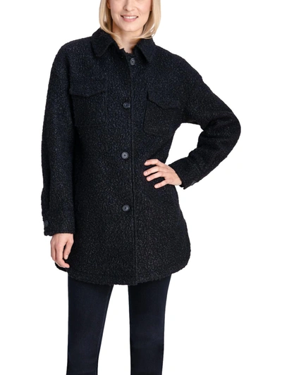 Shop Bcbgeneration Womens Lightweight Cold Weather Shirt Jacket In Black
