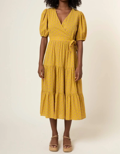 Shop Frnch Gladys Woven Dress In Yellow