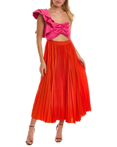 Shop Amur Cleopatra Dress In Orange