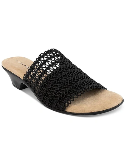 Shop Karen Scott Elsa Womens Open Toe Slip On Slide Sandals In Black