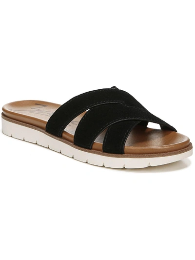 Shop Zodiac Naila Womens Leather Strappy Slide Sandals In Black