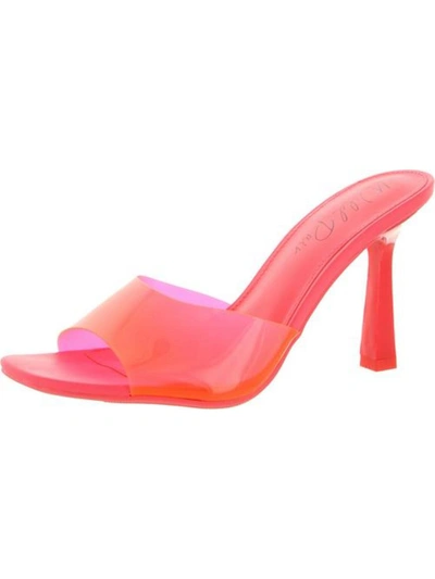 Shop Wild Pair Luunav Womens Open Toe Slip On Heels In Red