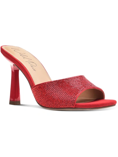 Shop Wild Pair Luunav Womens Open Toe Slip On Heels In Red