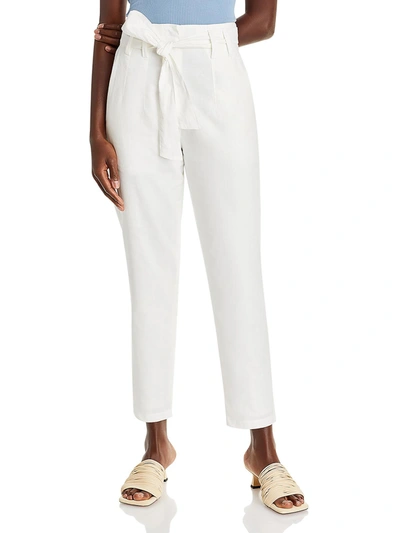 Shop Aqua Womens Linen High Rise Straight Leg Pants In White