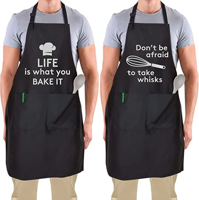 Zulay Kitchen Funny Aprons For Men, Women & Couples In Multi