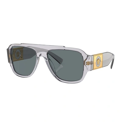 Shop Versace Ve 4436u 530580 57mm Unisex Pillow Sunglasses In Grey