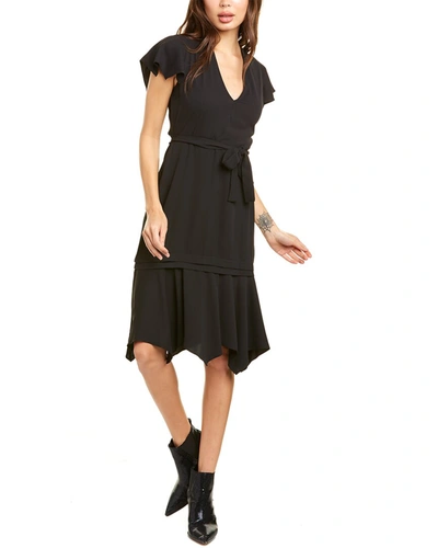 Shop Amanda Uprichard Graciela Midi Dress In Black