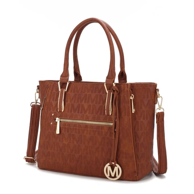 Mkf Collection By Mia K Cairo M Signature Satchel Handbag In Brown