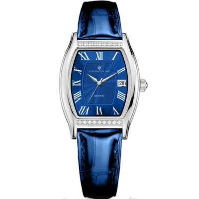 Christian Van Sant Gemma Quartz Blue Dial Ladies Watch Cv2441 In Blue