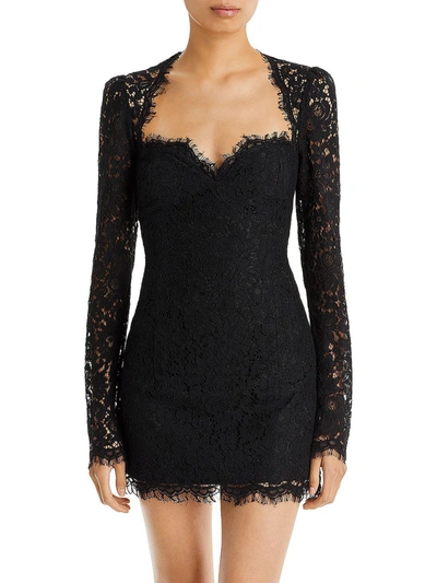 Shop Bardot Aurora Womens Lace Mini Cocktail And Party Dress In Black