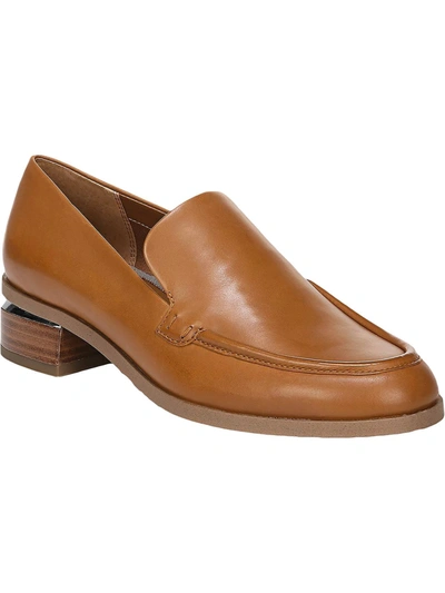 Shop Franco Sarto New Bocca Womens Leather Block Heel Loafers In Brown