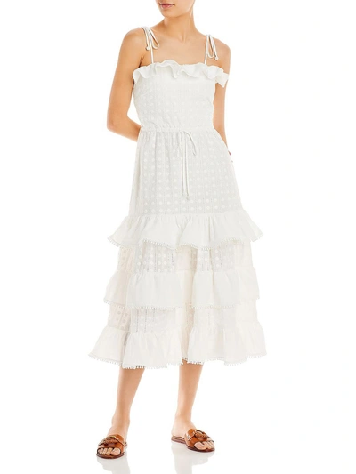 Shop Waimari Romano Womens Cotton Tiered Maxi Dress In White