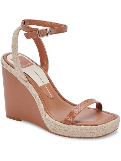 Shop Dolce Vita Aurora Womens Ankle Strap Espadrille Wedge Sandals In Brown