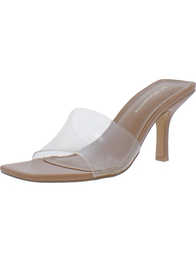 Shop Bcbgeneration Maxari Womens Slip On Square Toe Slide Sandals In Multi