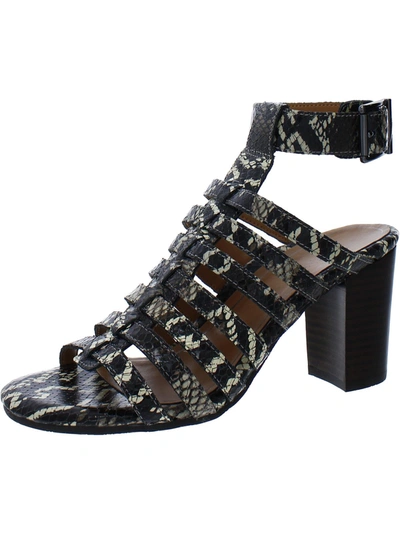 Shop Vionic Sami Womens Leather Ankle Strap Block Heels In Multi
