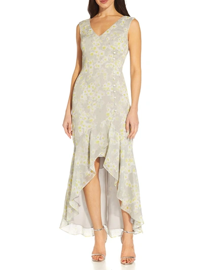 Shop Adrianna Papell Womens Hi Low Long Maxi Dress In Beige