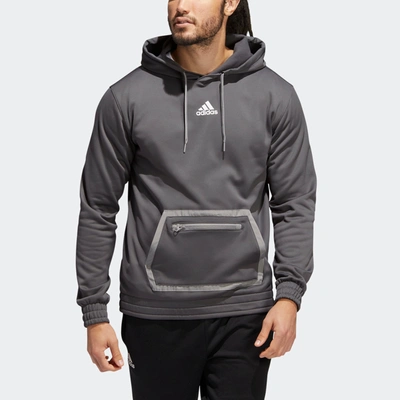 Shop Adidas Originals Men's Adidas Team Issue Pullover Hoodie In Grey