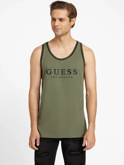 Shop Guess Factory Nichols Embroidered Logo Tank In Multi