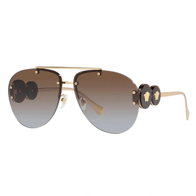 Shop Versace Ve 2250 148889 63mm Womens Aviator Sunglasses In Beige