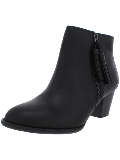 Shop Vionic Madeline Womens Leather Dressy Ankle Boots In Black