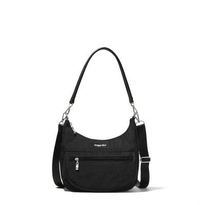 Baggallini Modern Pocket Half Moon Shoulder Bag In Black