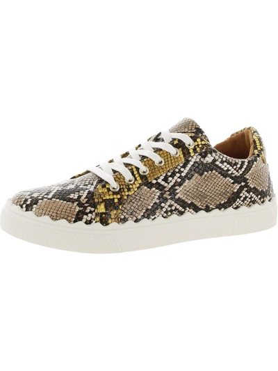 Shop Bcbgeneration Lanie Womens Lace Up Man Made Casual And Fashion Sneakers In Beige