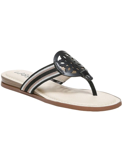 LIFESTRIDE RAEGAN WOMENS FAUX LEATHER SLIP ON THONG SANDALS 