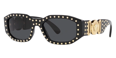 Shop Versace Men's Ve4361-539787 Fashion 53mm Black Sunglasses