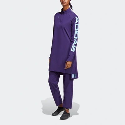Shop Adidas Originals Women's Adidas Positivisea Swim Long Sleeve Top In Purple