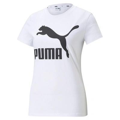 Puma Women's Classics Logo Tee In White