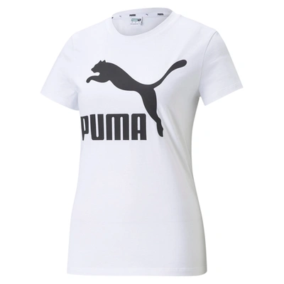 Puma Women's Classics Logo Tee In White