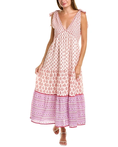 Shop Ro's Garden Evelyn Midi Dress In Pink