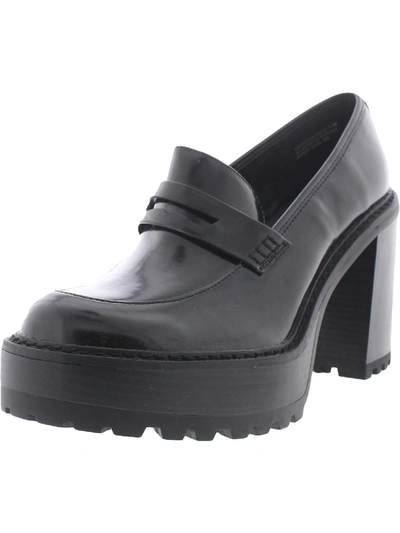 Shop Madden Girl Kassidy Womens Chain Lug Sole Loafer Heels In Grey