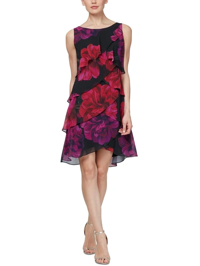 Shop Slny Womens Floral Flutter Sheath Dress In Multi