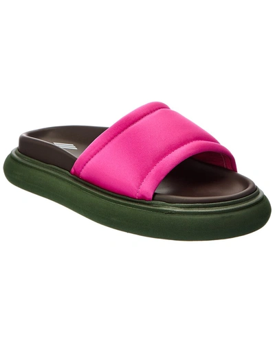 Shop Attico Padded Satin Platform Sandal In Pink