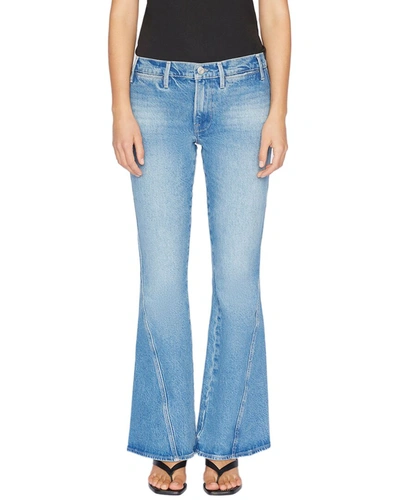 Shop Frame Le Pixie High Flare Utopia Jean In Blue