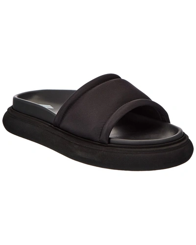 Shop Attico Padded Satin Platform Sandal In Black
