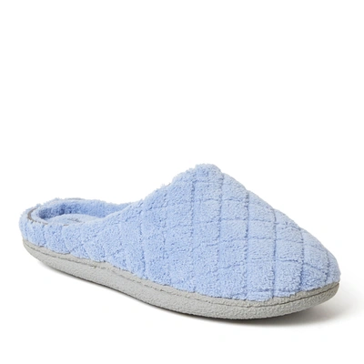 Dearfoams Womens Leslie Quilted Microfiber Terry Memory Foam Clog Slipper In Multi