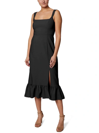 Shop Laundry By Shelli Segal Womens Sleeveless Knee Midi Dress In Black