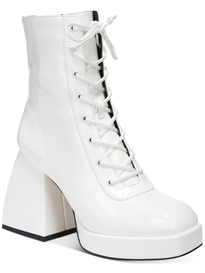Shop Circus By Sam Edelman Kia Womens Block Heel Platform Mid-calf Boots In White