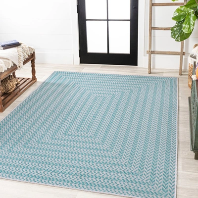 Jonathan Y Chevron Modern Concentric Squares Indoor/outdoor Area Rug