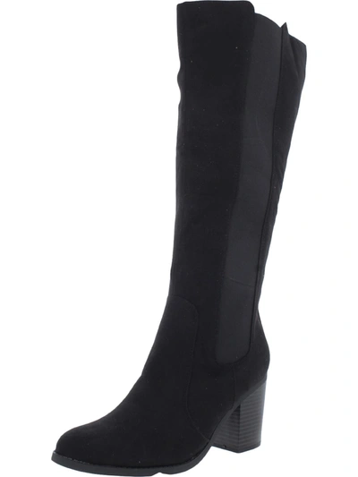 Shop Sugar Willetta Womens Zipper Pull On Knee-high Boots In Black