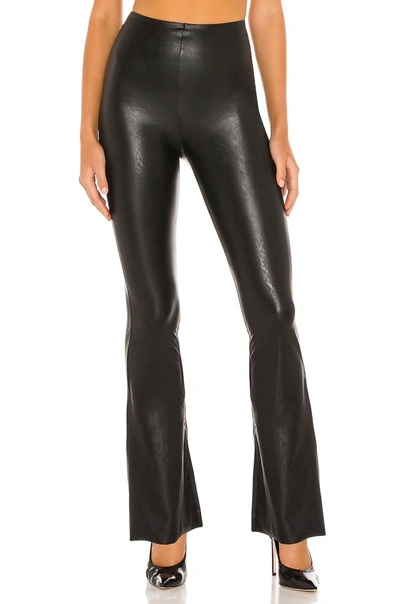 Commando High-rise Faux Leather Flared Legging In Black
