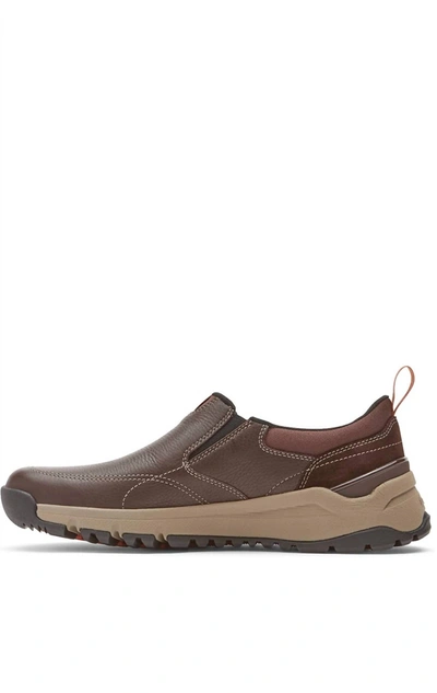 Shop Dunham Men's Glastonbury Slip On Sneaker - D/medium In Brown Leather/suede