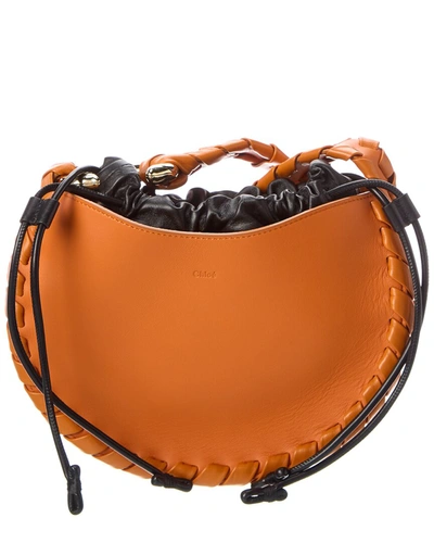 Shop Chloé Chloe Mate Small Leather Hobo Bag In Orange