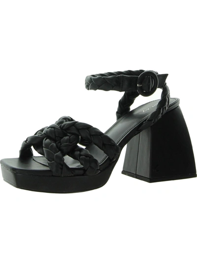 Circus By Sam Edelman Mable Womens Faux Leather Strappy Platform Sandals In Black