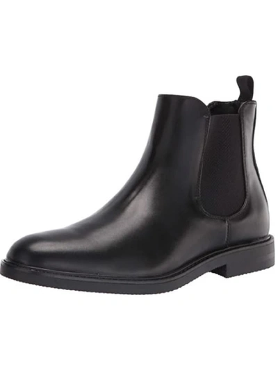 Shop Unlisted Kenneth Cole Peyton Mens Faux Leather Padded Insole Chelsea Boots In Black