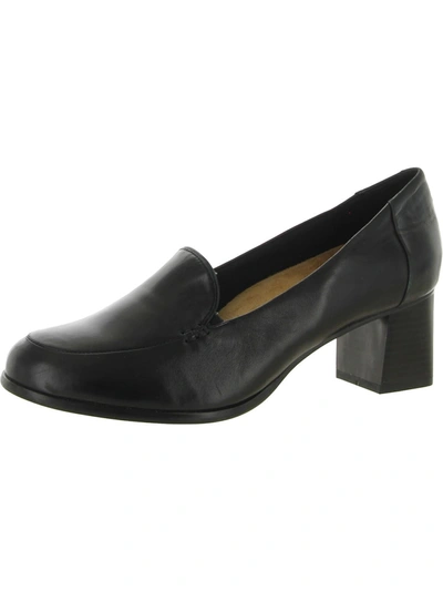 Shop Trotters Quincy Womens Leather Round Toe Loafers In Black
