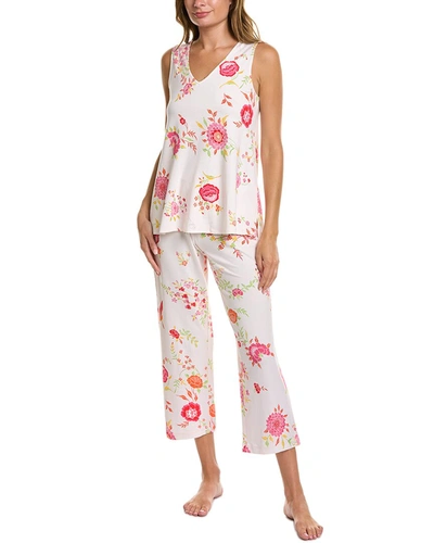 Shop N Natori 2pc Butterfly Garden Tank Pajama Set In Pink