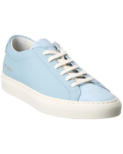 Shop Common Projects Original Achilles Leather & Suede Sneaker In Blue
